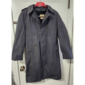 Vintage Black Military Trench Coat All Weather With Removable Liner Size‎ 38R